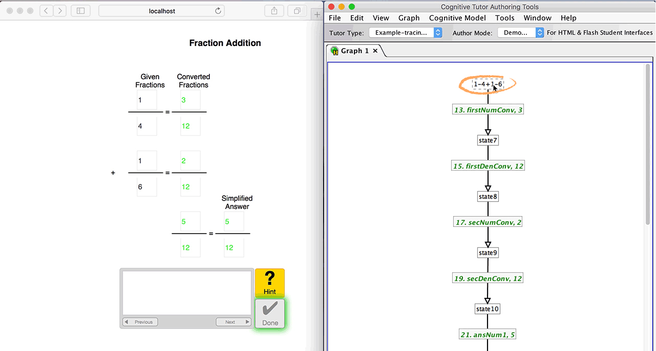 Creating an Example-Tracing Tutor